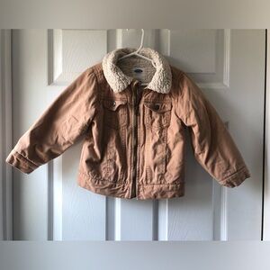 Khaki Cowboy Coat with Fleece Lining (Size 3T)